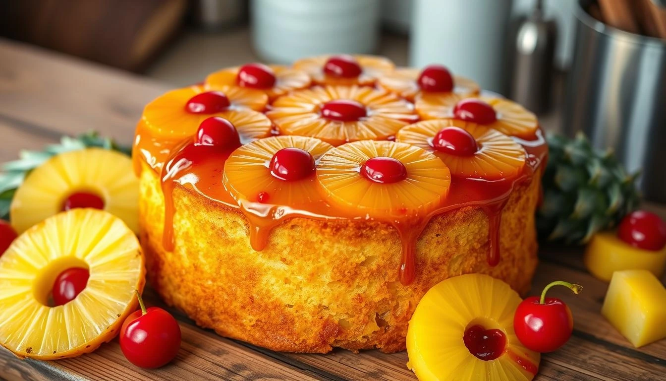 Pineapple Upside Down Cake Recipe with Cake Mix